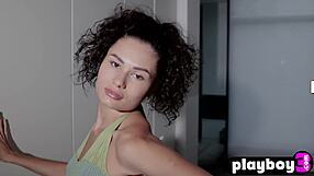 hot romanian teen model strips teasing playboy with juicy bubble butt and petite natural tits