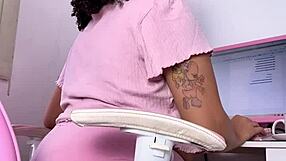this curvy chick eats then farts loud