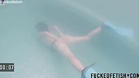 Yessica Bunny Skinny Wet Underwater Bikini Pool Play