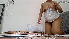 Juicy prostitute fingers huge pussy lips squirts on bed edge moaning orgasm loud