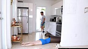 stepsister stuck in trash stepson fucks her hard?