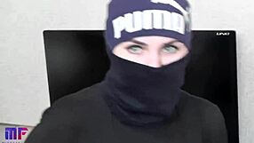 Burglar caught bound and facefucked rough until massive cumshot covers her thief slut face pov