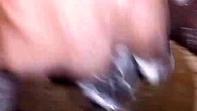 Bigblackie shaves strokes huge black cock for lunch cash