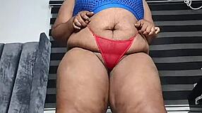 Fat Belly Ebony Mara Exotic Stands For Dripping Squirting ORGASM In Homemade Masturbation Full Video