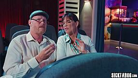 cinema teen athena faris rides boyfriend monster cock deepthroat moaning during movie