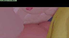 Blonde fat ass bounces in wild Roblox cartoon porn animation