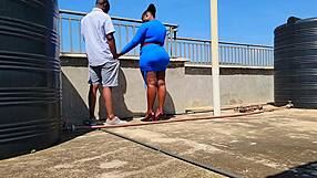 Sneaking Up On Big Ass Ebony Neighbor For Couch Doggystyle Pounding