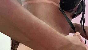 Shemale's Thrilling Post-Tan Machine Tease Ignites Desire