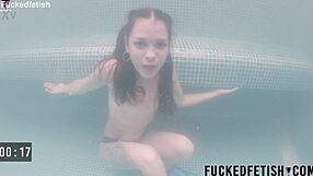 Yessica Bunny Skinny Wet Underwater Bikini Pool Play