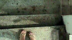 ting xuan strokes shemale cock in heels outdoors public hotel zone