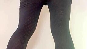Colombian stepmom rubs giant cameltoe pussy in leggings for stepson 😍💦 huge wet vagina!