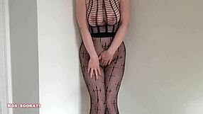 arab stepsis teases big natural tits and masturbates softly on homemade camera