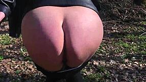 i touch myself outdoors while he watches stroking off