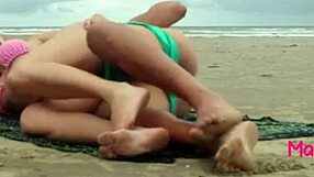 brazilian trans babe fucked outdoor on beach ass