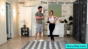 busty redhead teen masseuse quinn wilde preps seth gamble for wet nuru massage