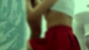 hermanastra sneaks professor inside for creampie doggystyle under miniskirt voyeur cam!