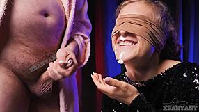 Stepbro tricks xsanyany into dick sucking taste game