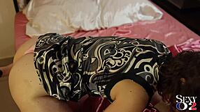 french amateur slut in black white lingerie pink satin panties gets deepthroat ass to mouth with toys