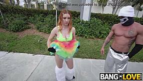 Raver Opal Essex Joins Bus for Hardcore Redhead Fuck Fest with Cum Swallow Finish