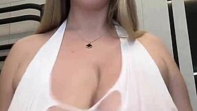 Curvy Milf Wife Licks Nipples Craving Two Huge Cocks
