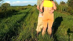 Risky Outdoor Tease with Nympho Stranger