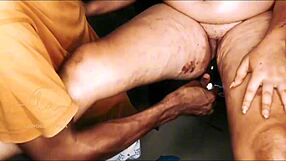 Horny black employee rams boss's fat pussy doggystyle pov