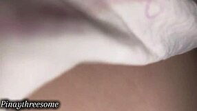 real indian bbw housewife and husband grope hairy tits pussy under blanket spooning to creampie moans