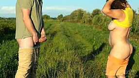 Risky Outdoor Tease with Nympho Stranger