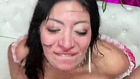 Cami strella chokes on cock in brutal throat fuck