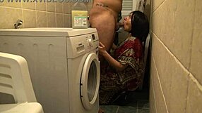 Amateur Cuckold Wife Rough Fucked in Basement While Husband Works