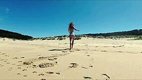 check out this cute russian teen model sasha ikeyeva shaking perfect ass in bikini on spanish beach 🏖️🍑