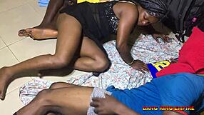 Roommate fucks girlfriend hard on birthday at nysc camp