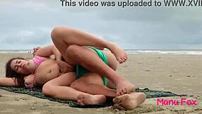 brazilian trans babe fucked outdoor on beach ass