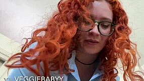 CFNM femdom step-sister exams clothed brother with gloves handjob food humiliation full veggiebabyy video