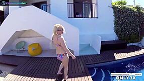 Sweet NERDY BLONDIE Gets DOGGYSTYLE POUNDED and FACIAL by Glasses Russian Lola Taylor!