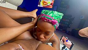 ebony lesbians lick juicy pussies to screaming orgasms together