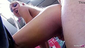 Skinny Blonde's Tight Ass Fisted and Pounded Deep in Garage by Old Man?