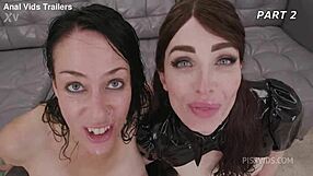 Natalie Mars and Adeline Lafouine intense fisting session with squirting