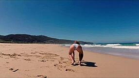 check out this cute russian teen model sasha ikeyeva shaking perfect ass in bikini on spanish beach 🏖️🍑