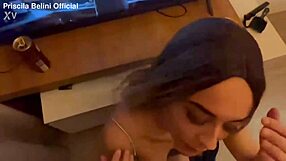 Loira's Deep Gagging Thrill on Bare Cock