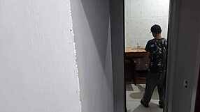 wife cheats bareback with plumber big cock rough pussy banging tight