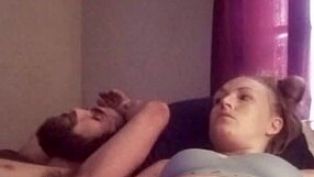 my snow bunny's shaved pussy throbs horny with toys