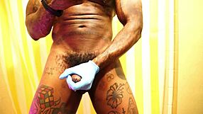 BIG BLACK HAIRY COCK Worship By Muscular Brunette Slave Hallelujah Johnson