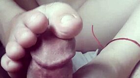 i stroke cock during her sexy petite footjob session