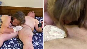 granny carmen gags on cock craving every drop of hot cum down her throat