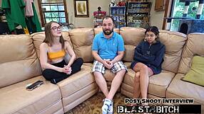 mira monroe's petite body takes hard missionary fucks then close-up dick sucking backstage