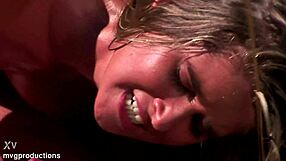 Skinny Blonde Beauty Takes Mmf Dp Anal With Cum-Filled Ass To Mouth Finish