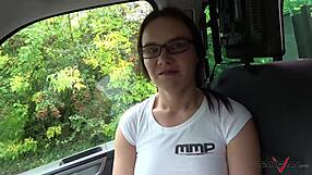 Blondie in the backseat spreads her shaved muff wide for doggy pounding and loud moans outdoors.