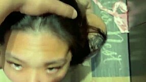 Damn that huge cock meat in kitchen tastes good deepthroat blowjob to doggystyle creampie pov!!