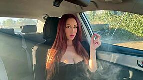 Does Italian MILF Artemisia Love's big tits tempt you smoking in car?